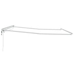 Markisenrahmen mit LED-Lichtleisten Weiß 400 x 350 cm Aluminium