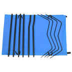 Campingbett 180x60x19 cm Oxford-Gewebe und Stahl Blau