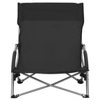 Klappbare Strandstühle 2 Stk. Schwarz Stoff