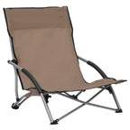 Klappbare Strandstühle 2 Stk. Taupe Stoff