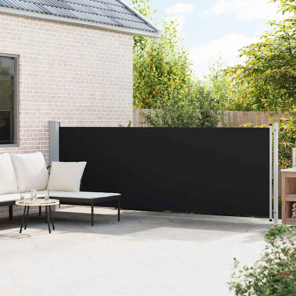 Ausziehbare Seitenmarkise 140x600 cm Schwarz