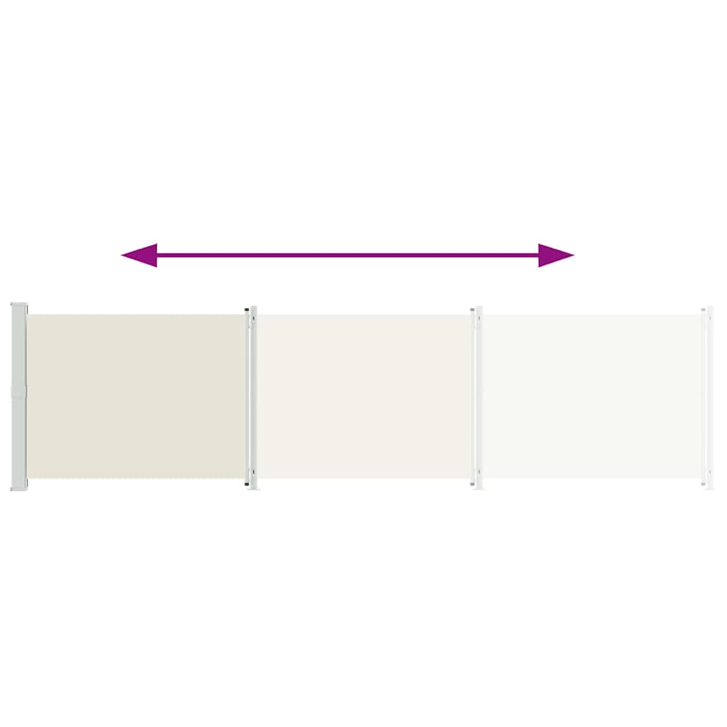 Seitenmarkise Ausziehbar 600x160 cm Creme