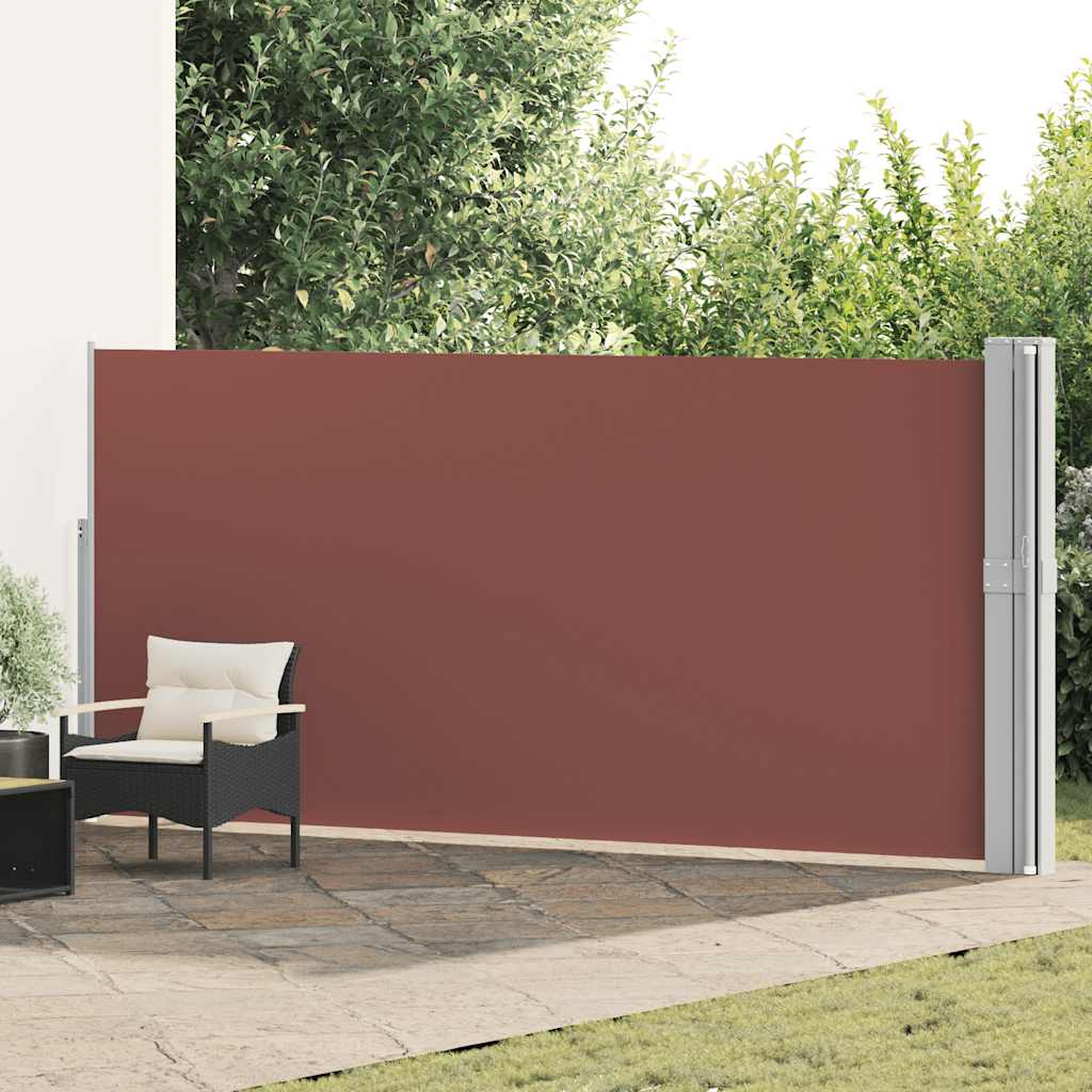 Ausziehbare Seitenmarkise 170x1200 cm Braun