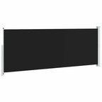 Seitenmarkise Ausziehbar 180x500 cm Schwarz