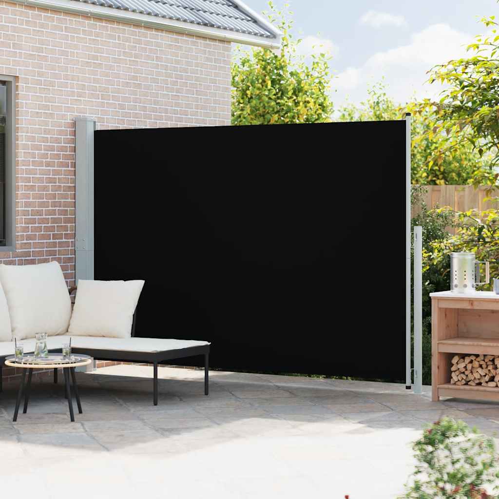 Seitenmarkise Ausziehbar 200x300 cm Schwarz