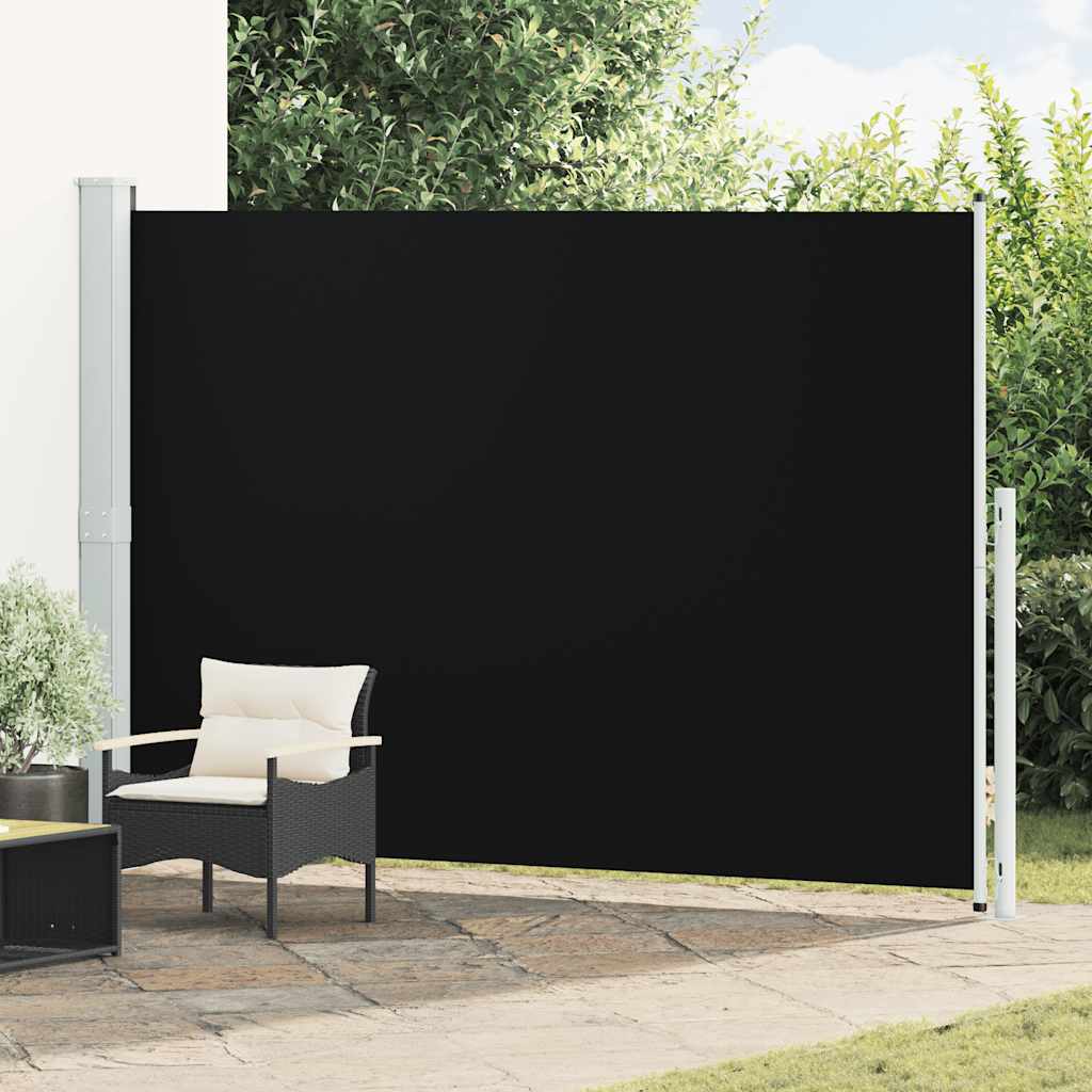 Seitenmarkise Ausziehbar 200x300 cm Schwarz