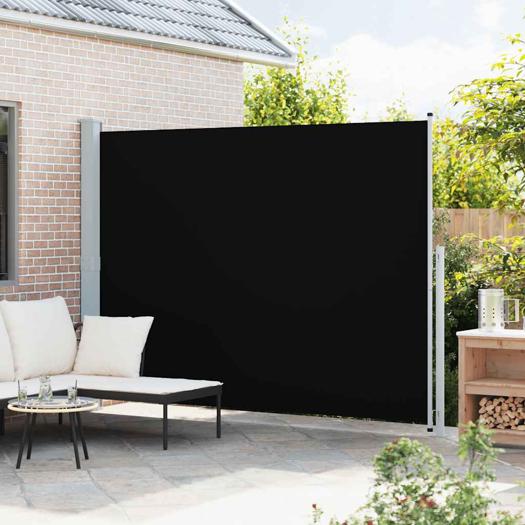 Seitenmarkise Ausziehbar 220x300 cm Schwarz