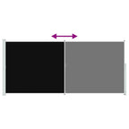 Seitenmarkise Ausziehbar 220x500 cm Schwarz