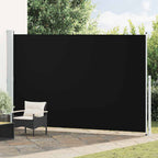 Seitenmarkise Ausziehbar 220x500 cm Schwarz