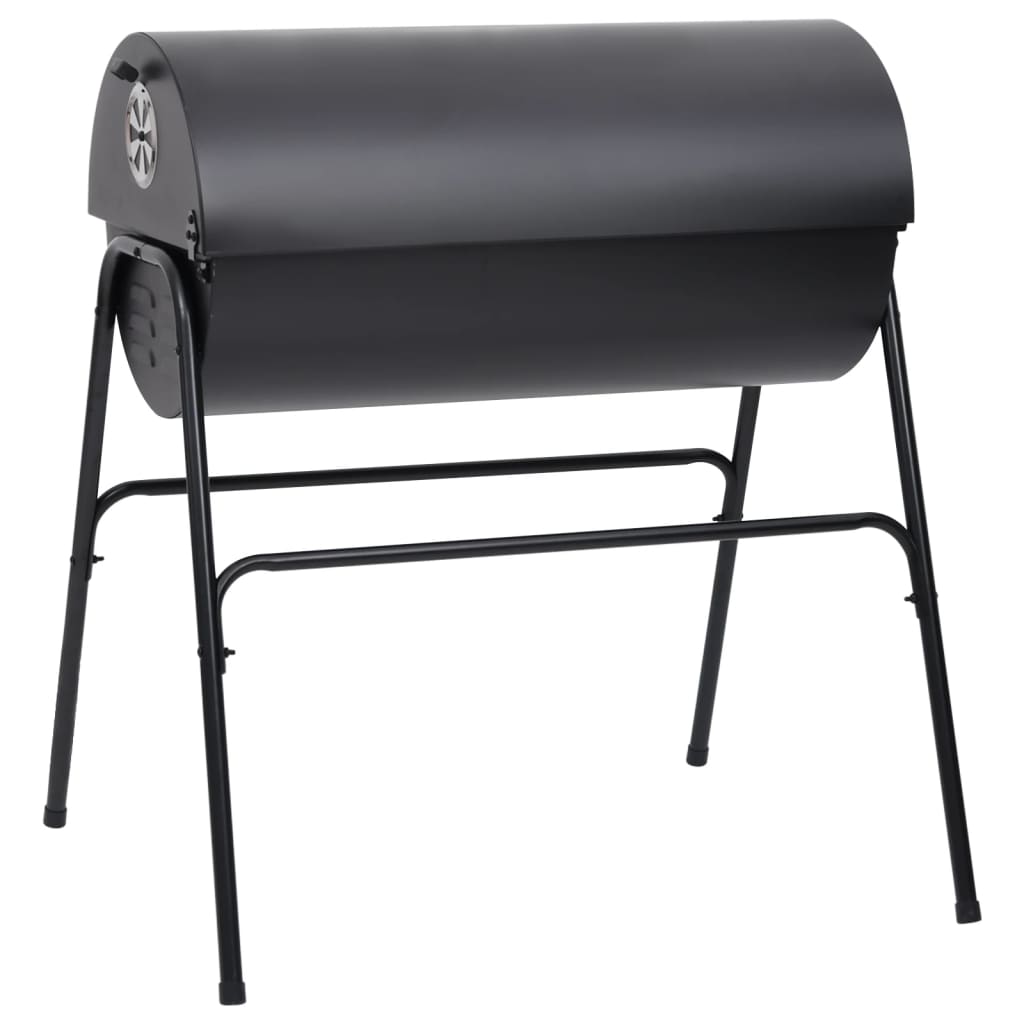 Grill mit 2 Grillrosten Schwarz 80x95x90 cm Stahl