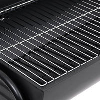 Grill mit 2 Grillrosten Schwarz 80x95x90 cm Stahl