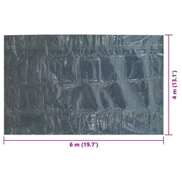 vidaXL Treibende Pool-Solarplane PE 600x400 cm Schwarz und Blau