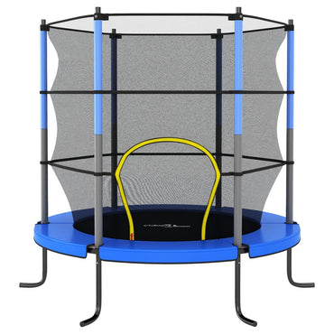 Trampolin mit Sicherheitsnetz Rund 140x160 cm Blau