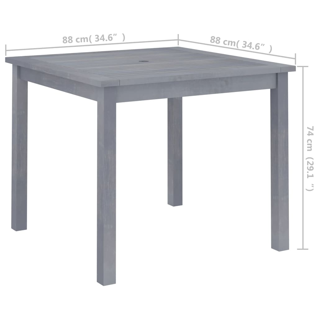 Garten-Esstisch 88x88x74 cm Akazie Massivholz
