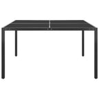 Gartentisch Anthrazit 130x130x72 cm Stahl und Glas