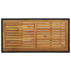 Bartisch mit Regal Schwarz 120x60x110 cm Poly Rattan