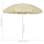 Strandschirm Sandgelb 240 cm