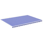 Markisenbespannung Blau und Weiß 5x3,5 m