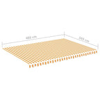 Markisenbespannung Gelb und Weiß 5x3,5 m