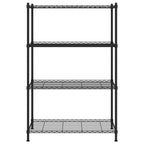 Lagerregal mit 4 Böden 90x35x137 cm Schwarz 200 kg