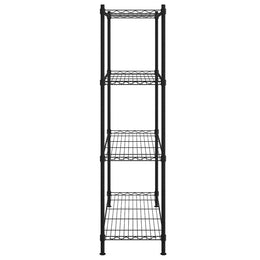 Lagerregal mit 4 Böden 90x35x137 cm Schwarz 200 kg