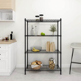 Lagerregal mit 4 Böden 90x35x137 cm Schwarz 200 kg