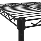Lagerregal mit 4 Böden und Rollen 90x35x142 cm Schwarz 200 kg