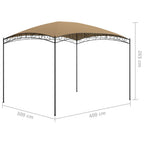 Pavillon 3x4x2,65 m Taupe 180 g/m²
