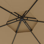 Pavillon mit Seitenwänden 3,1x2,7 m Taupe