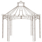 Gartenpavillon Antik-Braun 400x258x378 cm Eisen