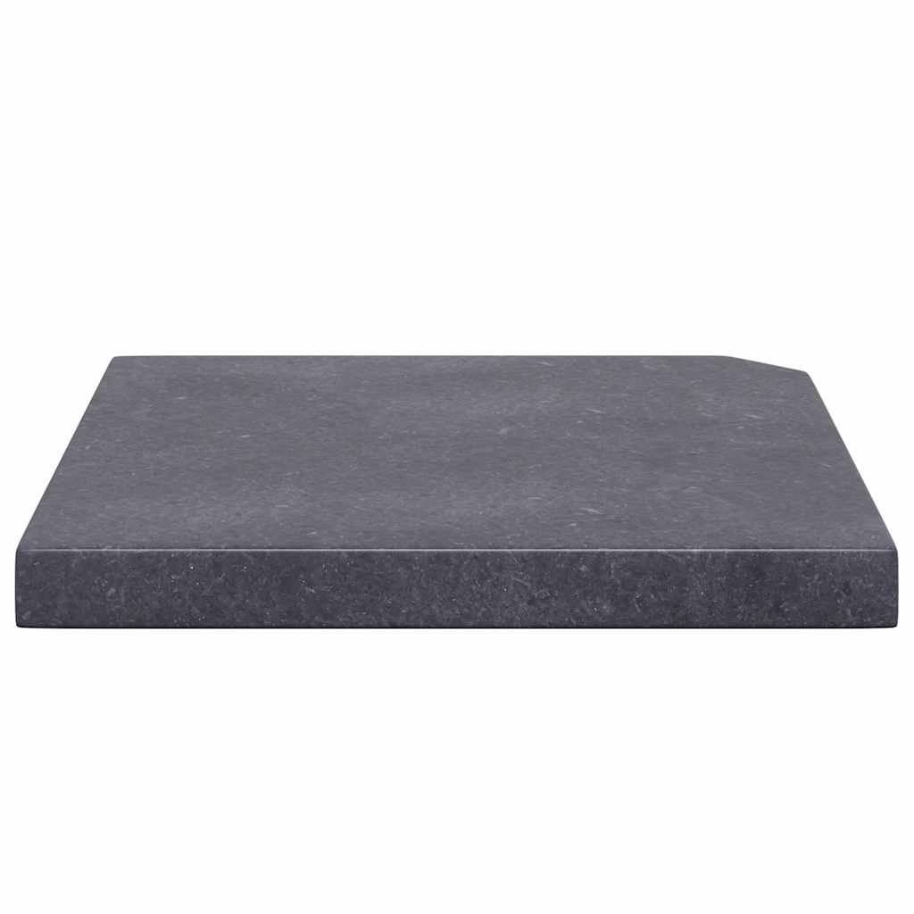Sonnenschirm-Gewichtsplatte Schwarz Granit Quadratisch 25 kg
