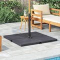 Sonnenschirm-Gewichtsplatte Schwarz Granit Quadratisch 25 kg