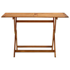 Klappbarer Gartentisch 120x70x75 cm Massivholz Akazie