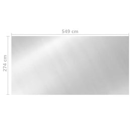 vidaXL Poolabdeckung Silbern 549x274 cm PE
