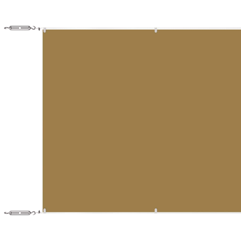 Senkrechtmarkise Beige 60x600 cm Oxford-Gewebe