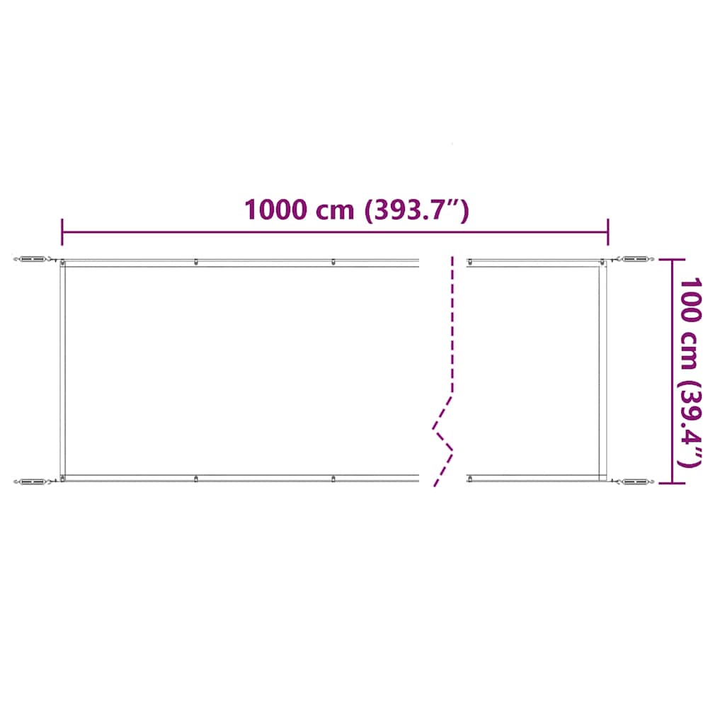 Senkrechtmarkise Hellgrün 100x1000 cm Oxford-Gewebe