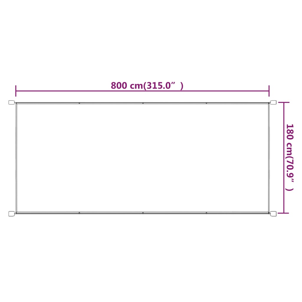 Senkrechtmarkise Terrakotta 180x800 cm Oxford-Gewebe