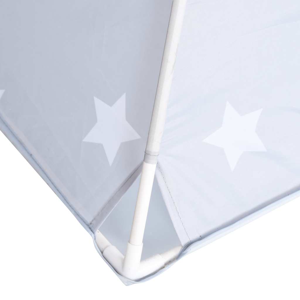 Kinder Tipi-Zelt mit Tasche Polyester Grau 115x115x160 cm
