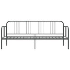 Schlafsofa Bettgestell Grau Metall 90x200 cm