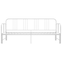 Ausziehsofa Bettgestell Weiß Metall 90x200 cm