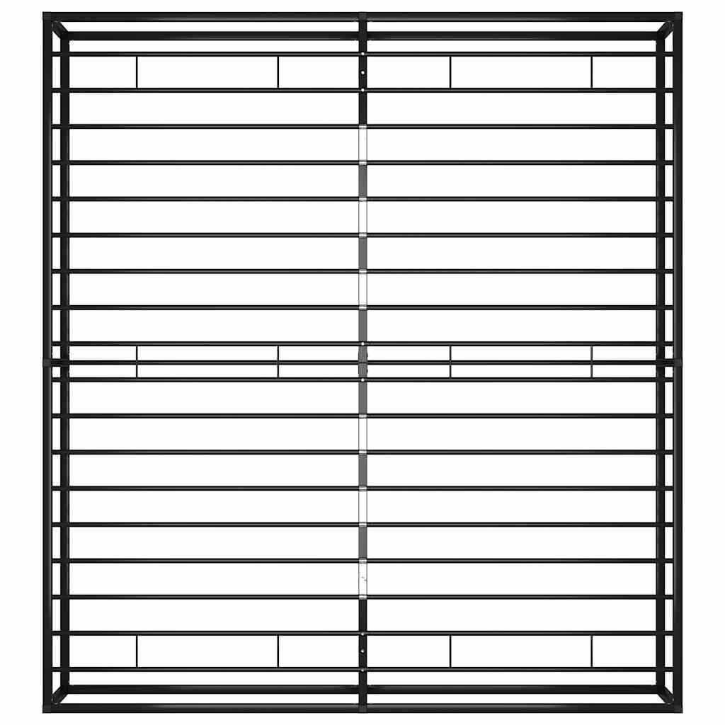 Bettgestell Schwarz Metall 200x200 cm