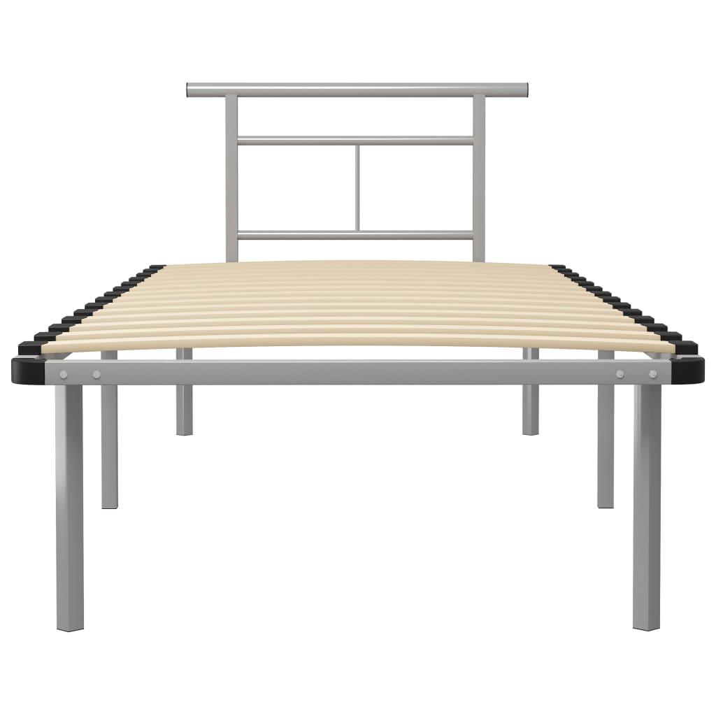 Bettgestell Grau Metall 90x200 cm