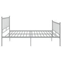 Bett Grau Metall 200x200 cm