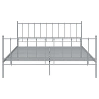 Bett Grau Metall 200x200 cm