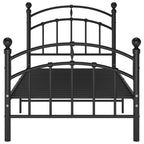 Bettgestell Schwarz Metall 100x200 cm