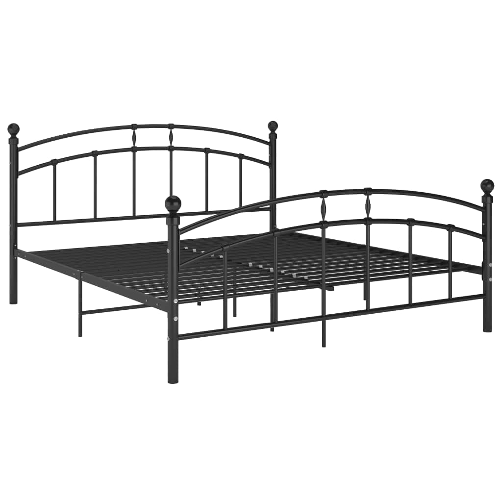 Bettgestell Schwarz Metall 160x200 cm