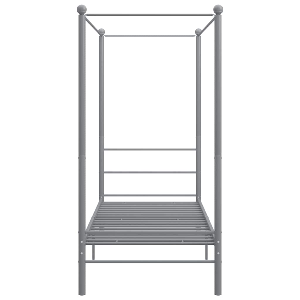 Himmelbett Grau Metall 90x200 cm