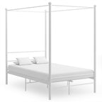 Himmelbett Weiß Metall 140x200 cm
