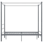 Himmelbett Grau Metall 140x200 cm