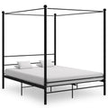 Himmelbett Schwarz Metall 160x200 cm
